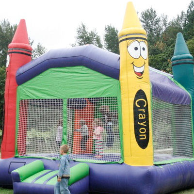 Rental Crayon Bouncehouse At A Birthday Party