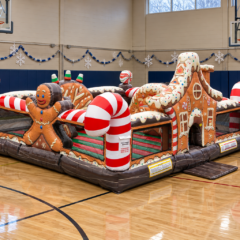 Gingerbread Playland in a Winter Carnival Gym-4