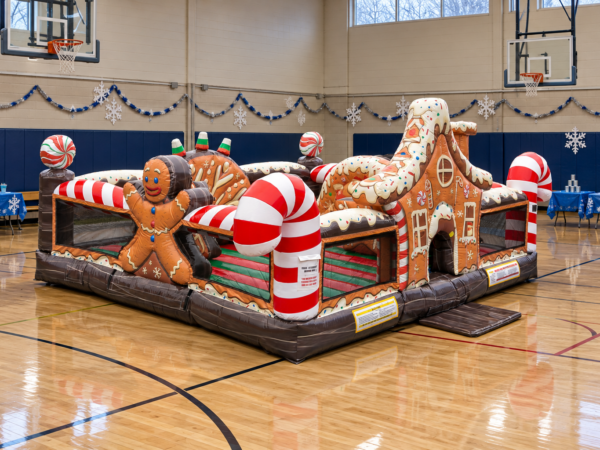 Gingerbread Playland in a Winter Carnival Gym-4